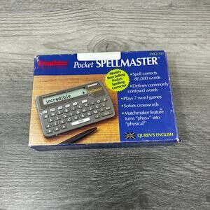 Vintage 1994 Franklin Pocket SpellMaster SMQ-100 Tested Working Box Manual Case